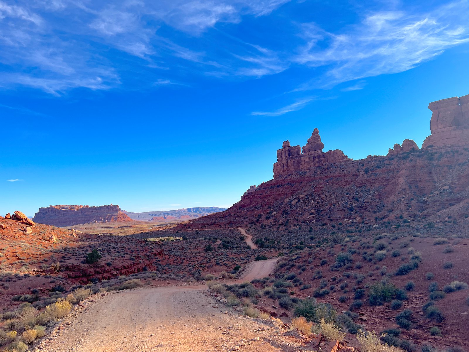 dirt road with red rocks