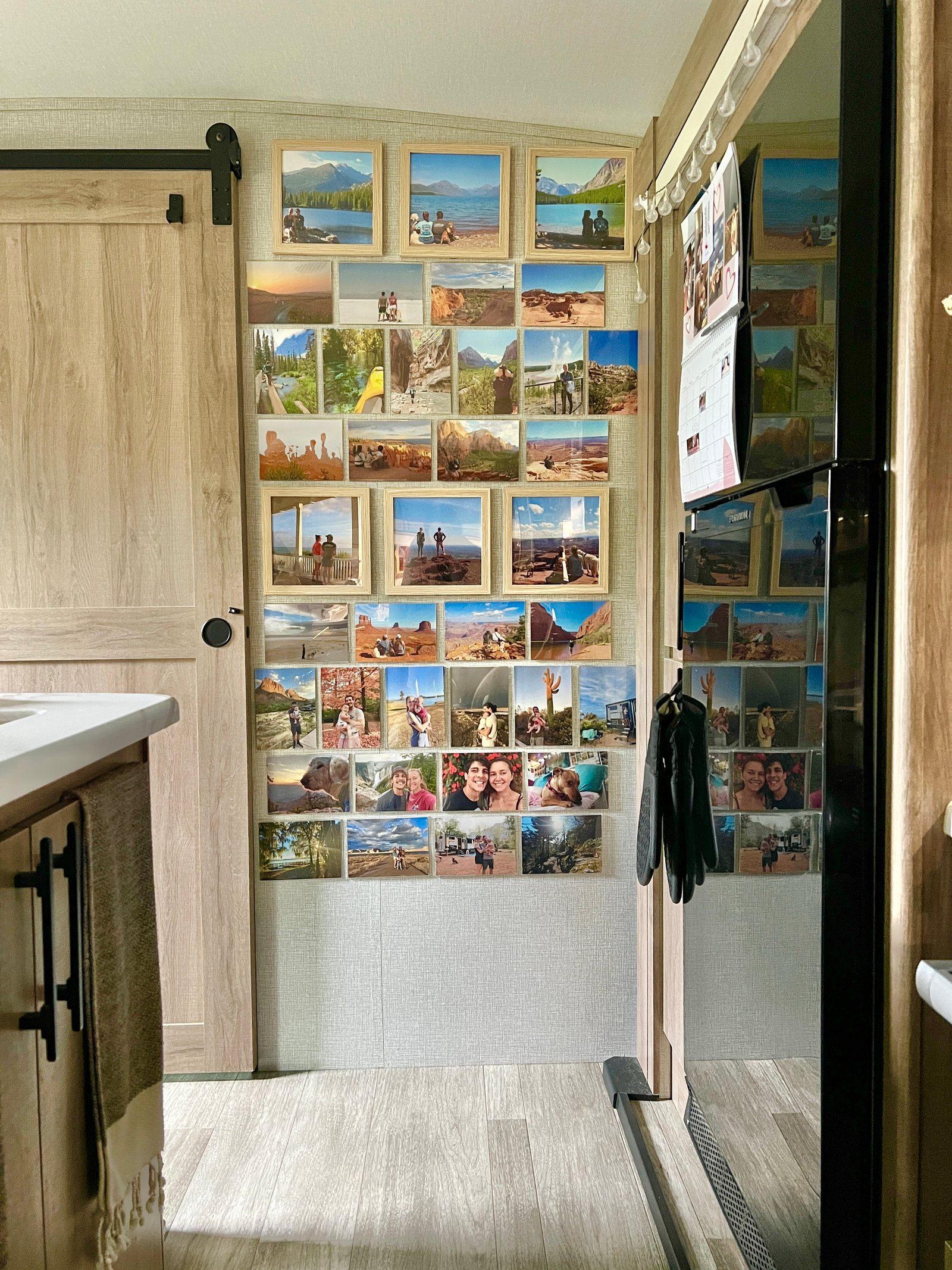 Wall with photos