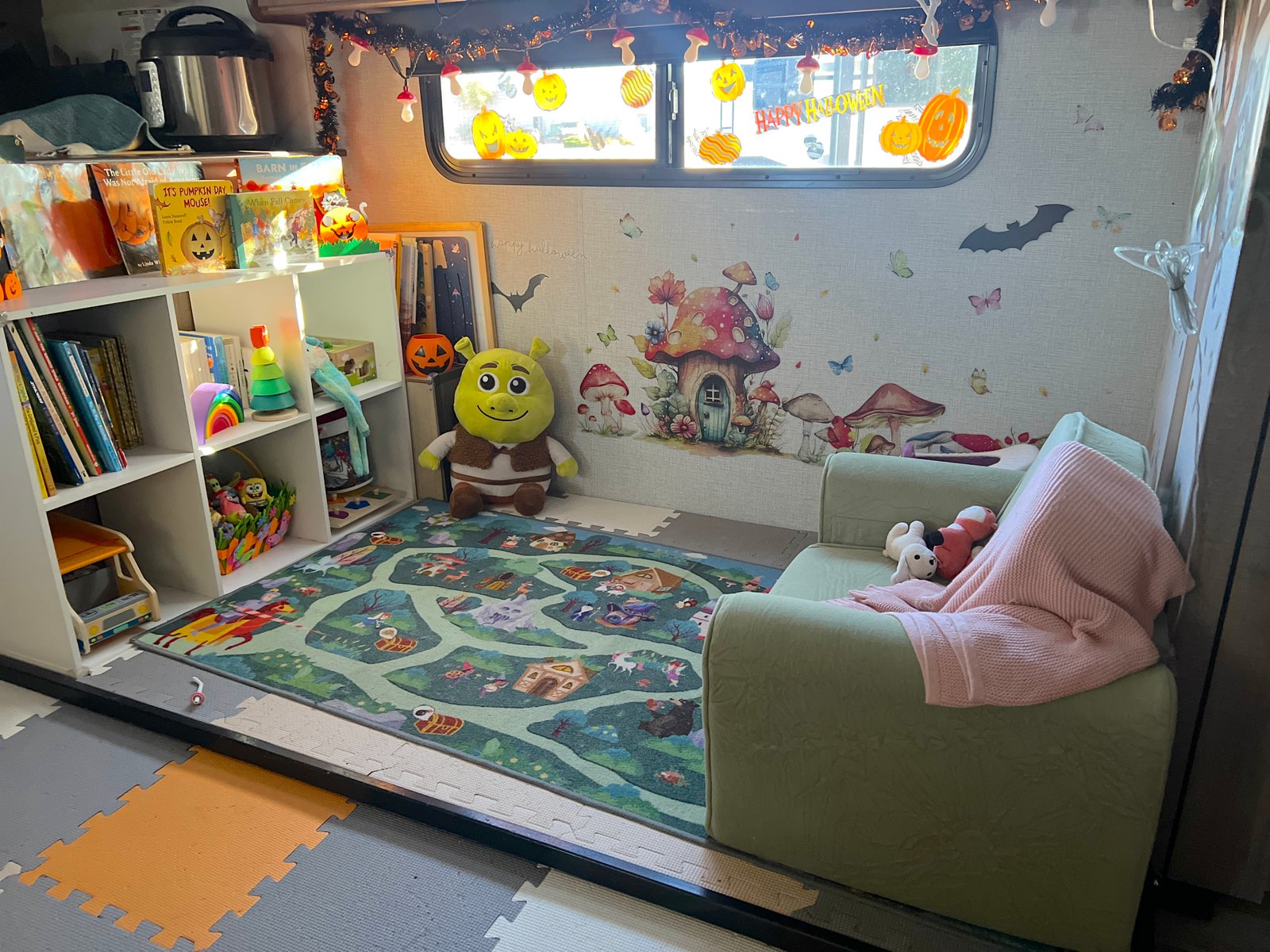 stickers on wall in kids area