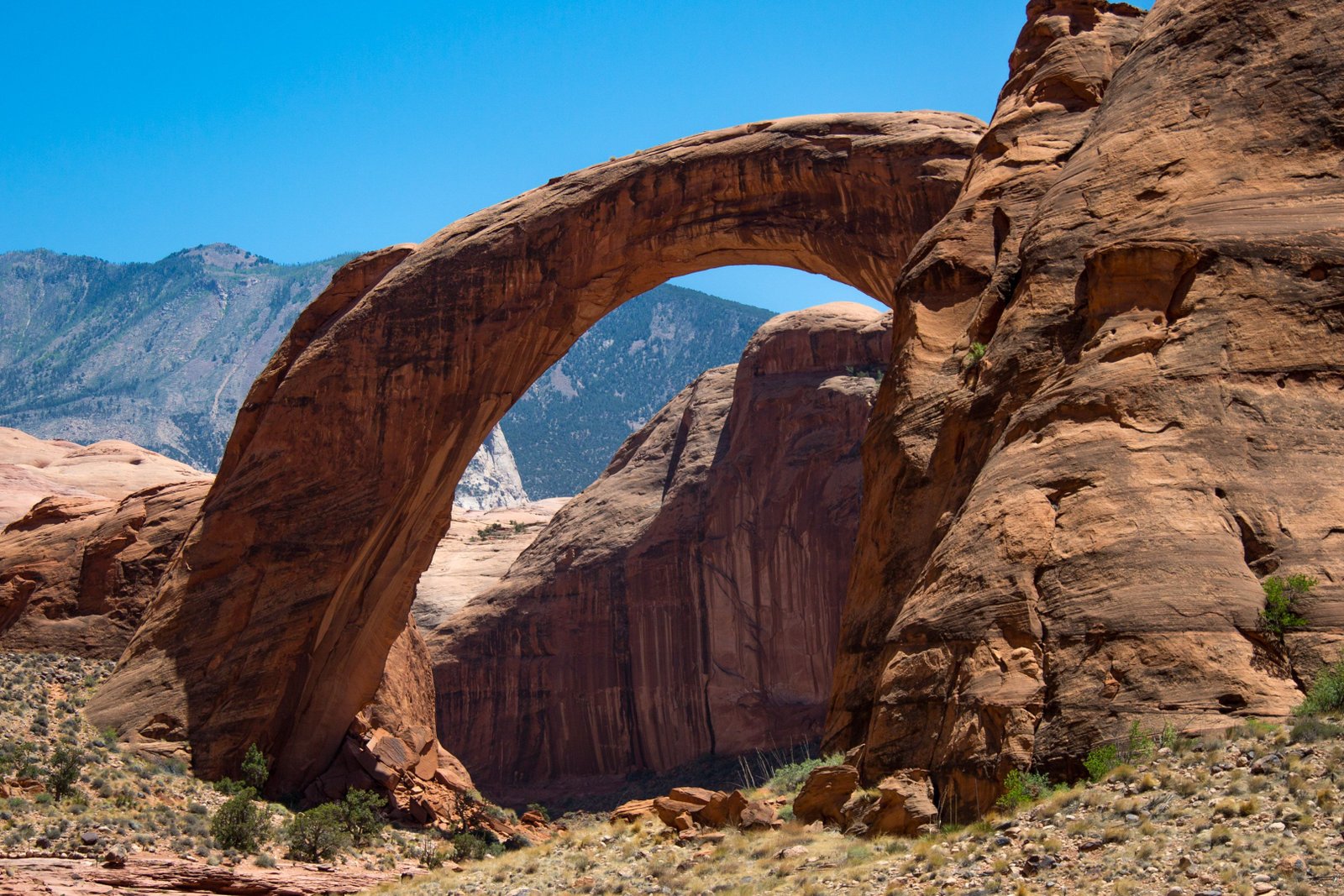 view of giant sandstone arch