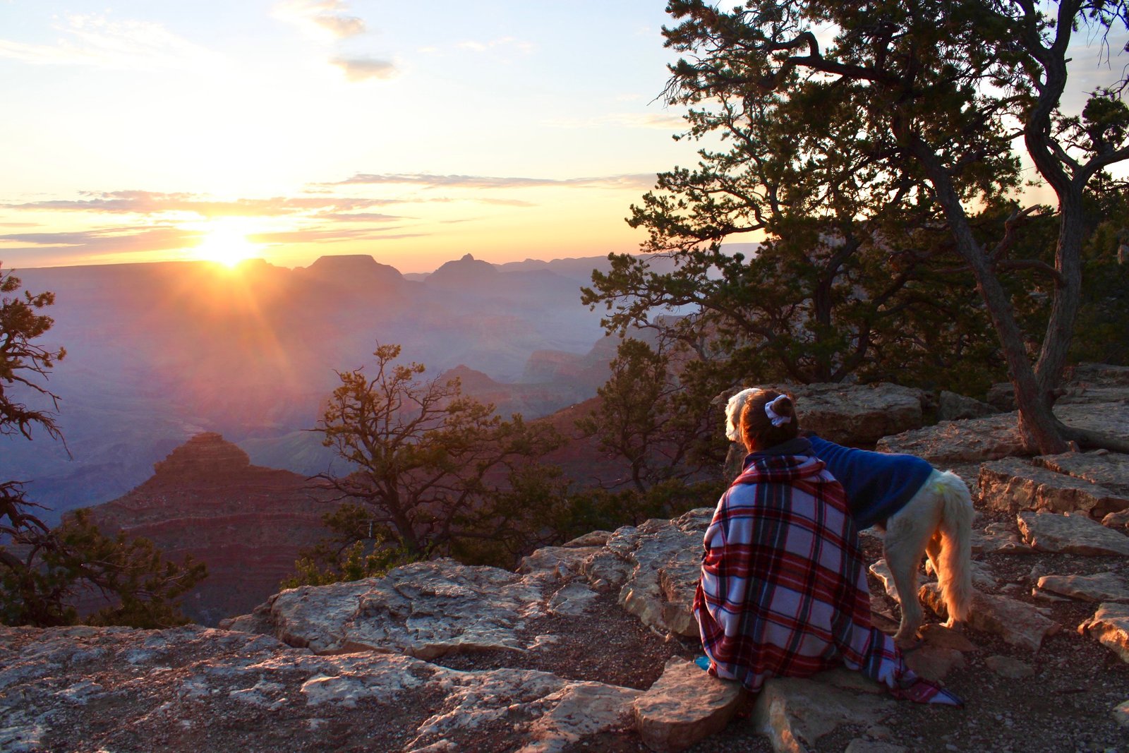 Sunrise along Grand Canyon's South Rim.